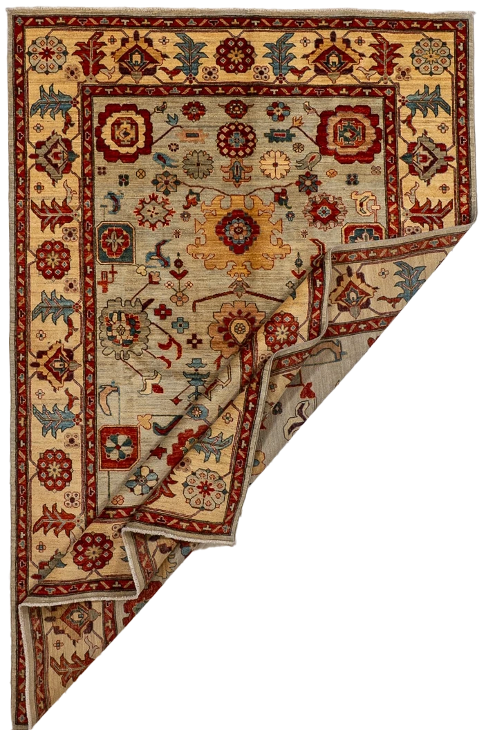 W 5.10 L 9.1 Ziegler 100% Wool Hand-Woven All Over Design - 66645