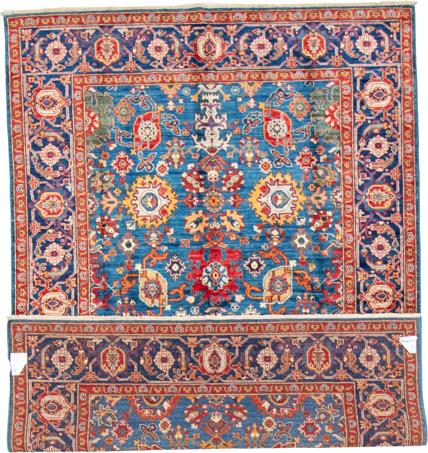 W 6.1 L 8.7 Mahal 100% Wool Hand-Woven All-Over Design - 66647
