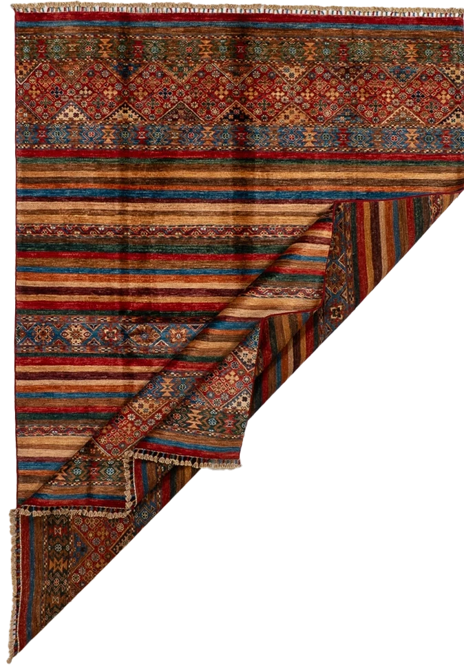 W 5.9 L 8.1 Baluch 100% Wool Handmade All Over Design - 66648