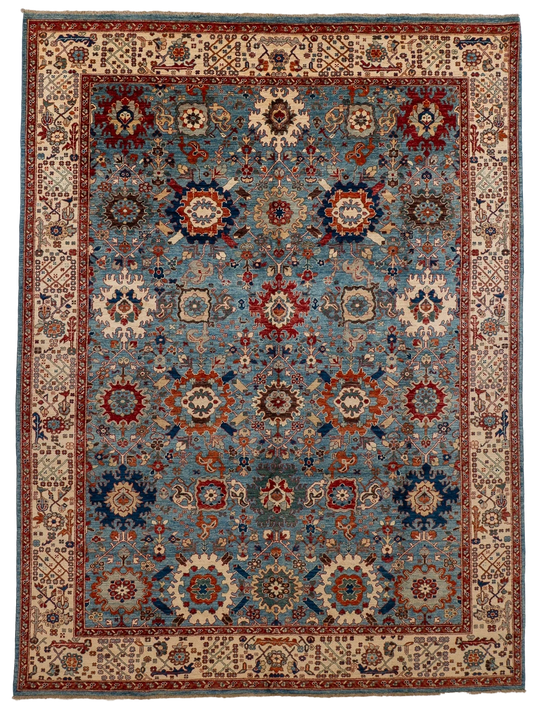 W 8.9 L 11.8 Mahal 100% Wool Handmade Persia All Over Design - 66651