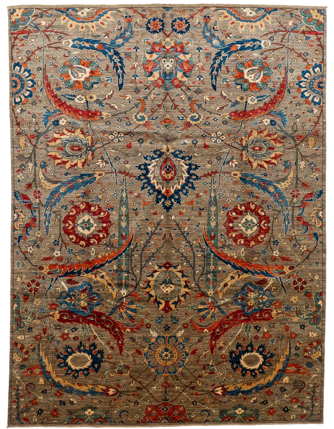 W 8.11 L 11.10 Shah Abbas 100% Wool Handmade All Over Design - 66658
