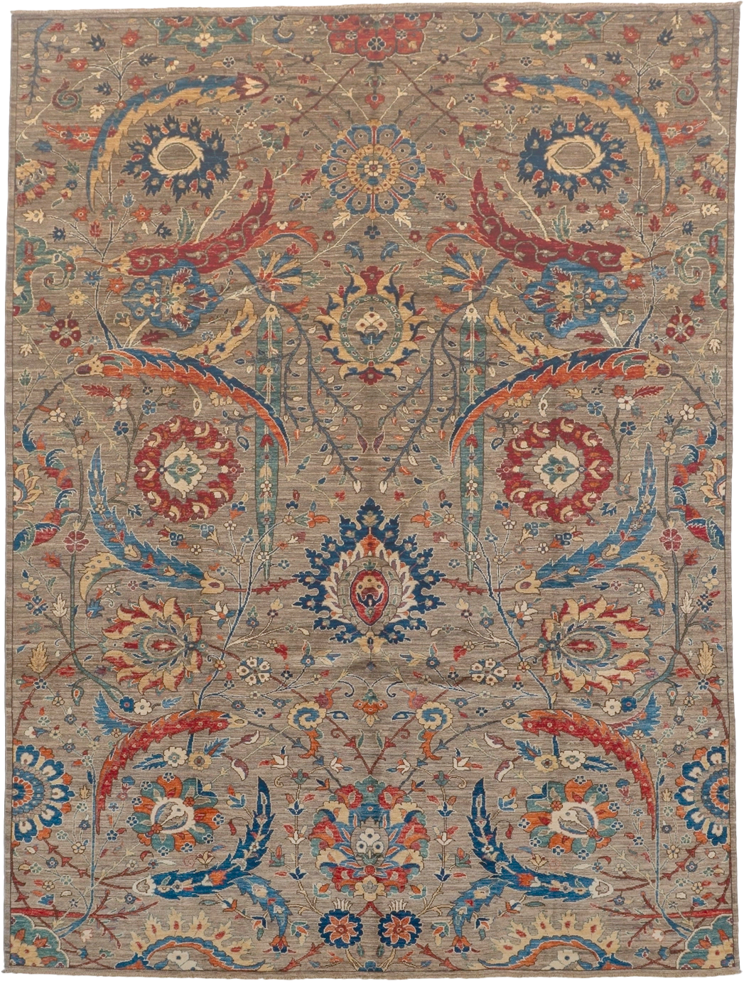W 8.11 L 11.10 Shah Abbas 100% Wool Handmade All Over Design - 66658