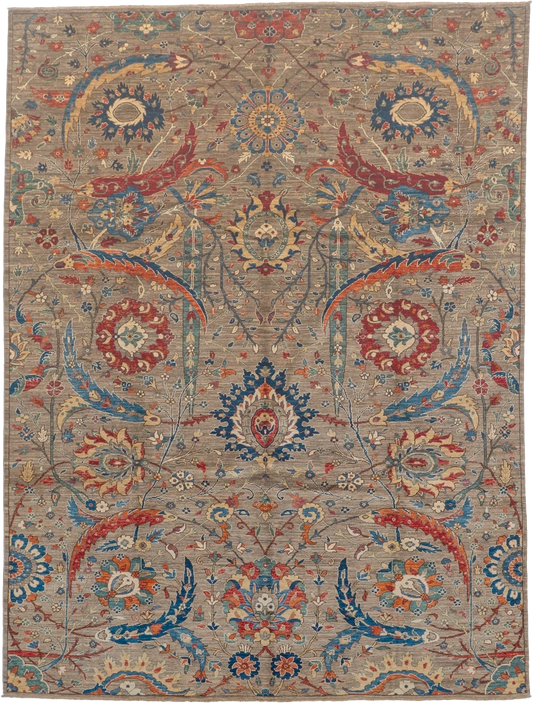 W 8.11 L 11.10 Shah Abbas 100% Wool Handmade All Over Design - 66658