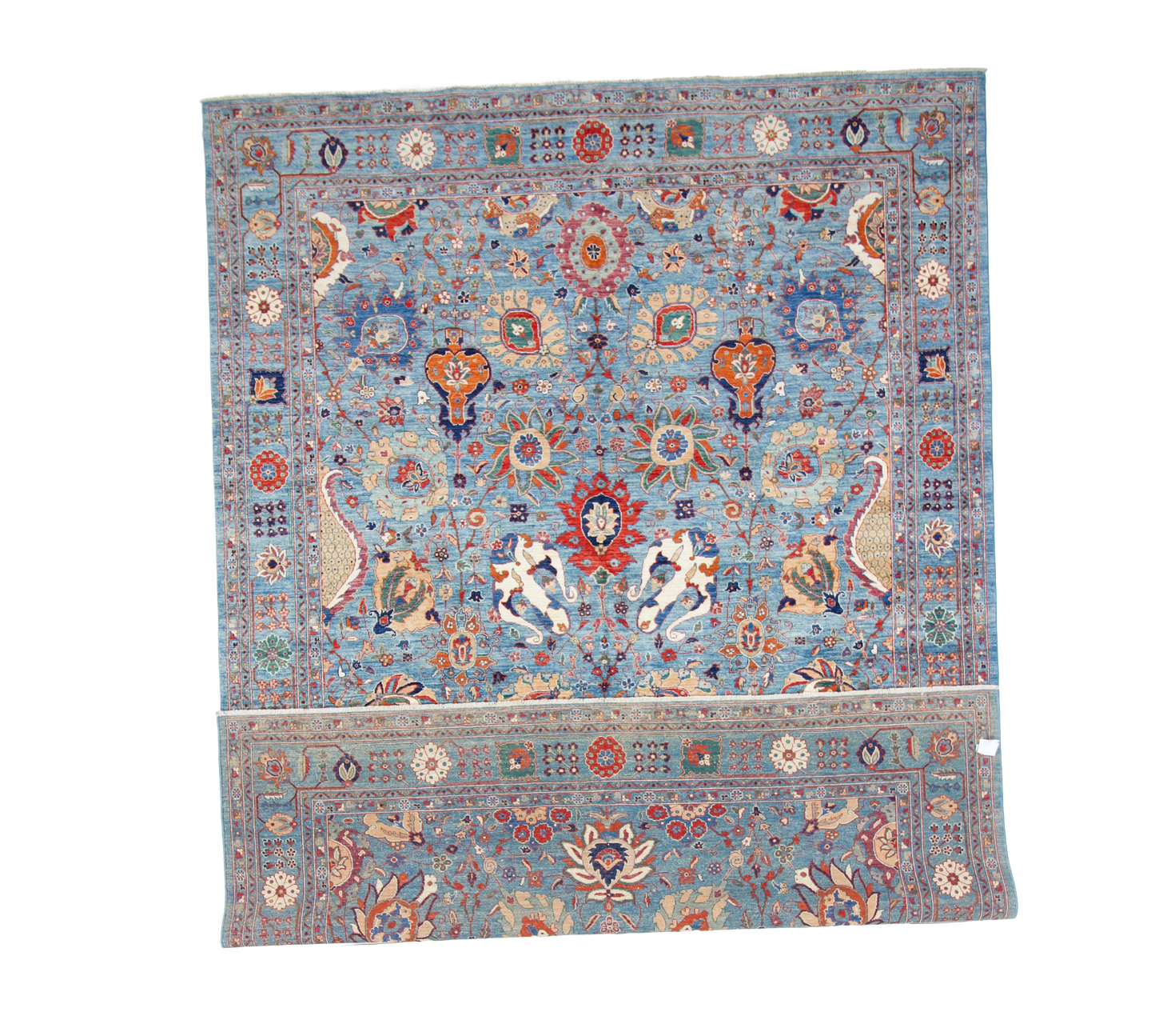 W 9.9 - L 13.18 - Sh Abbas Fine All Over Rectangle - Hand Woven Rug - 66661