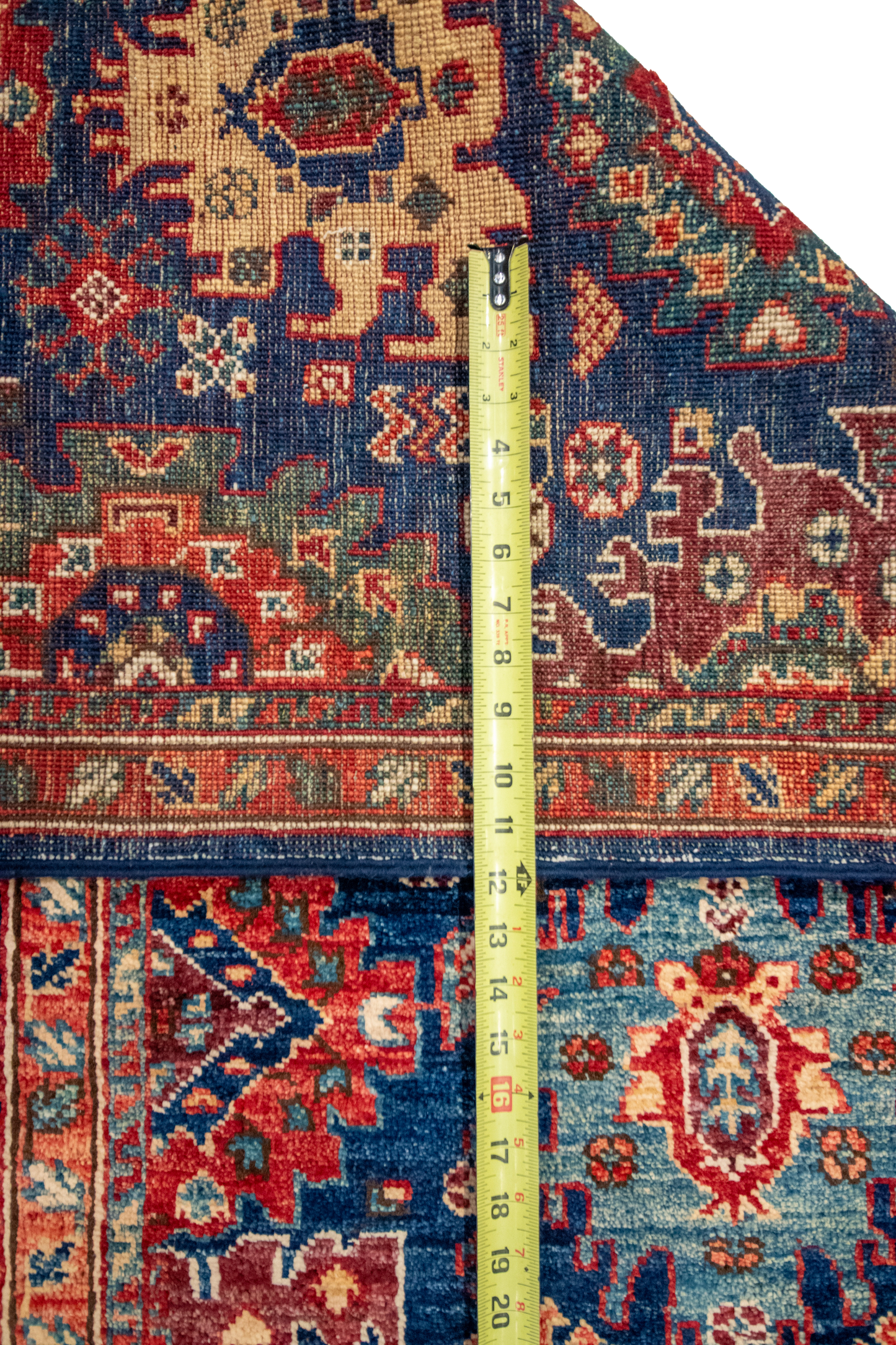 W 2.6 L 9.6 Karajeh Runner 100% Wool Hand-Woven All-Over Design - 66667
