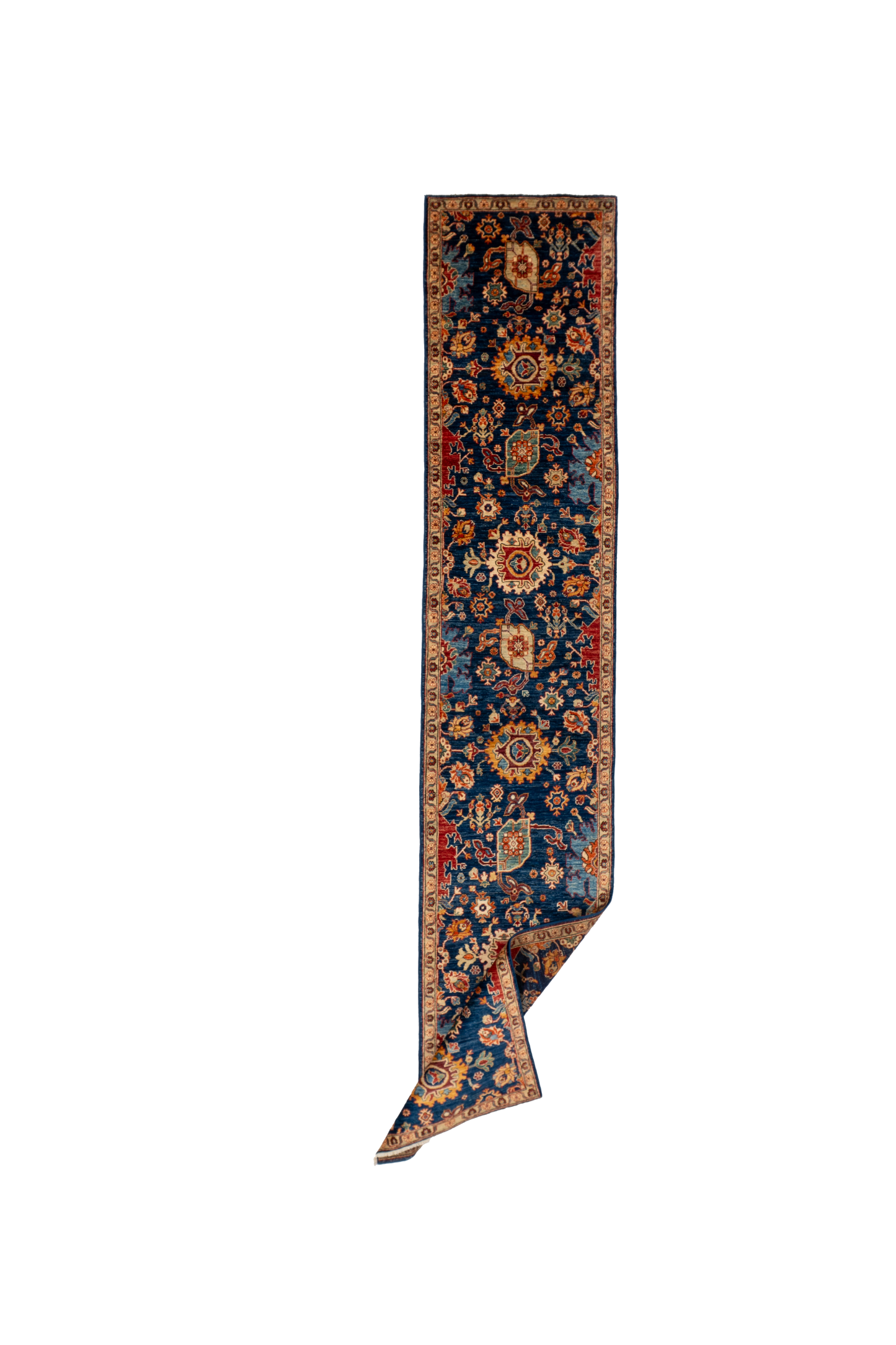 W 2.7 L 13.3 Mahal 100% Wool Hand-Woven All-Over Design - 66673