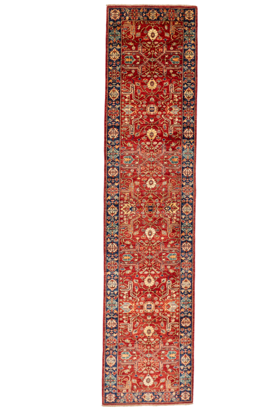 W 2.9 L 11.10 Bijar Runner 100% Wool Handmade Pakistan All Over Design - 66675