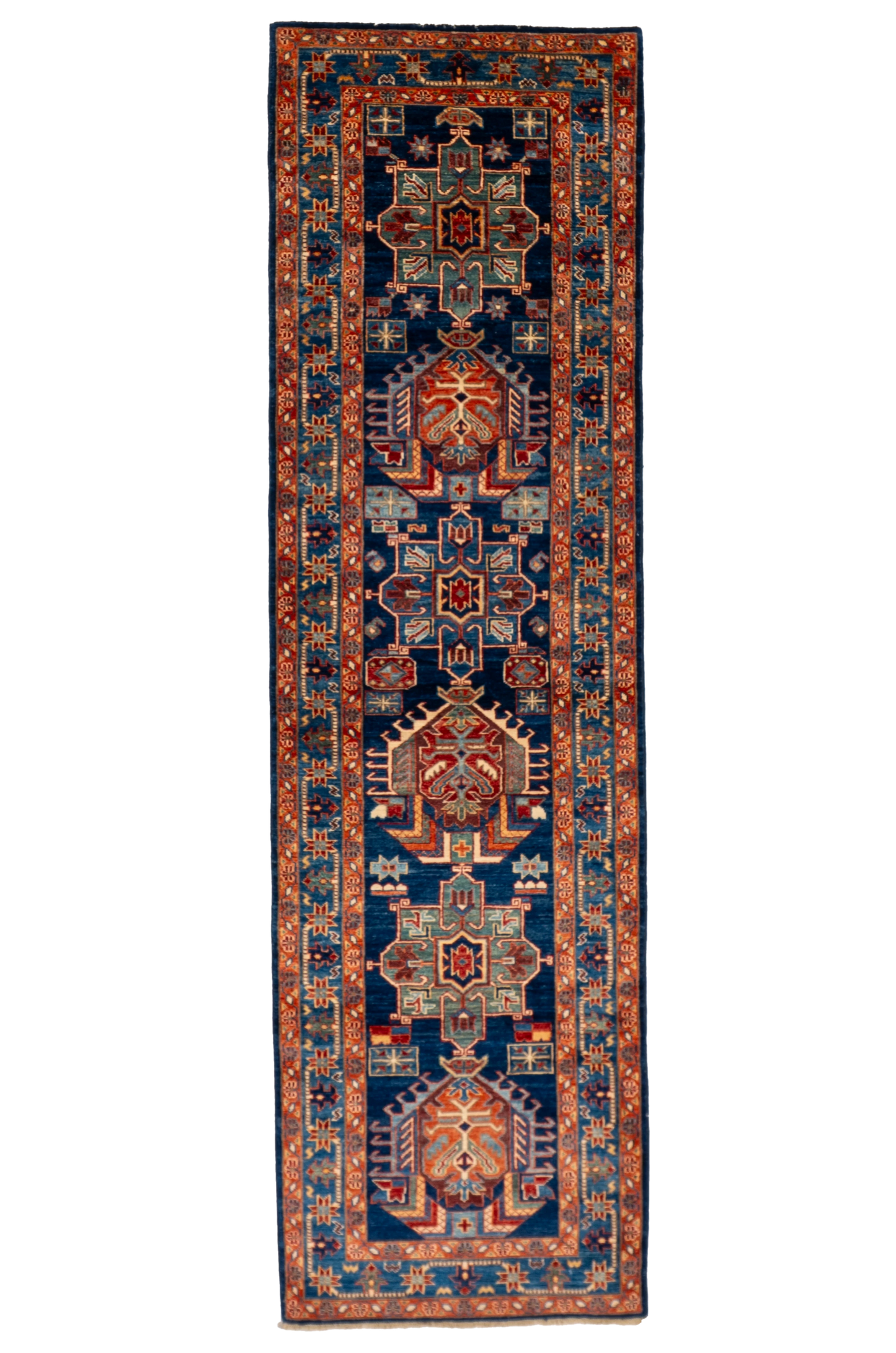 W 2.9 L 9.6 Malayer Runner 100% Wool Handmade Pakistan All Over Design - 66676