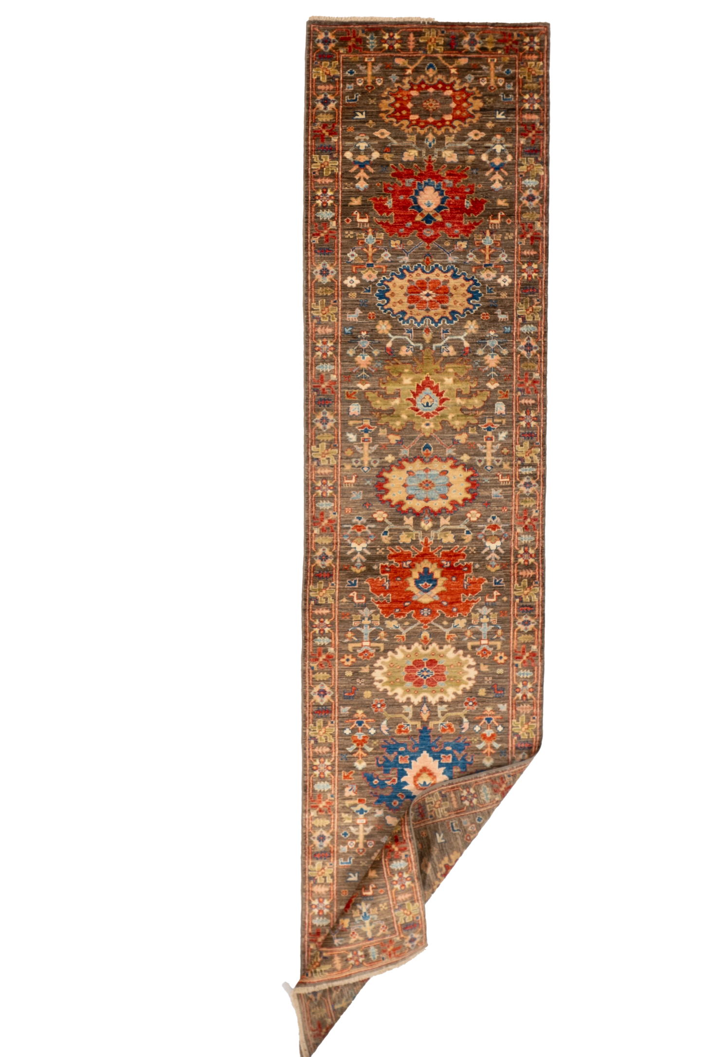 W 2.9 L 11.7 Ziegler Runner 100% Wool Handmade Pakistan All Over Design - 66677