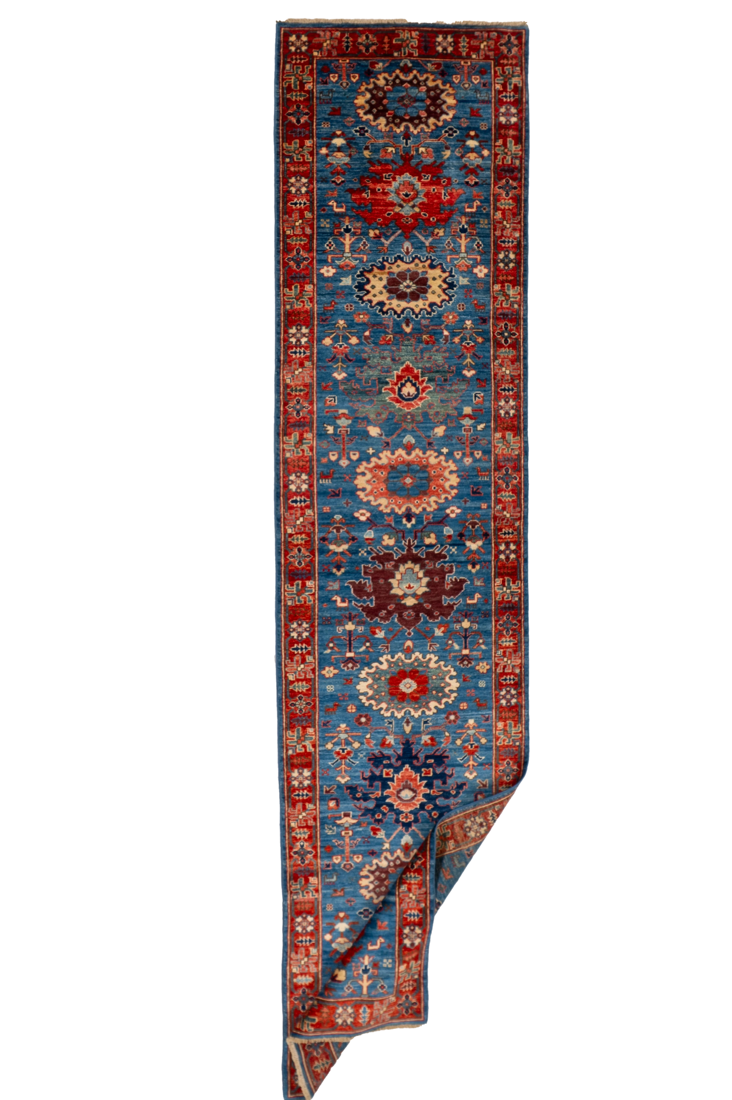 W 2.9 L 11.9 Ziegler Runner 100% Wool Handmade Pakistan All Over Design - 66679