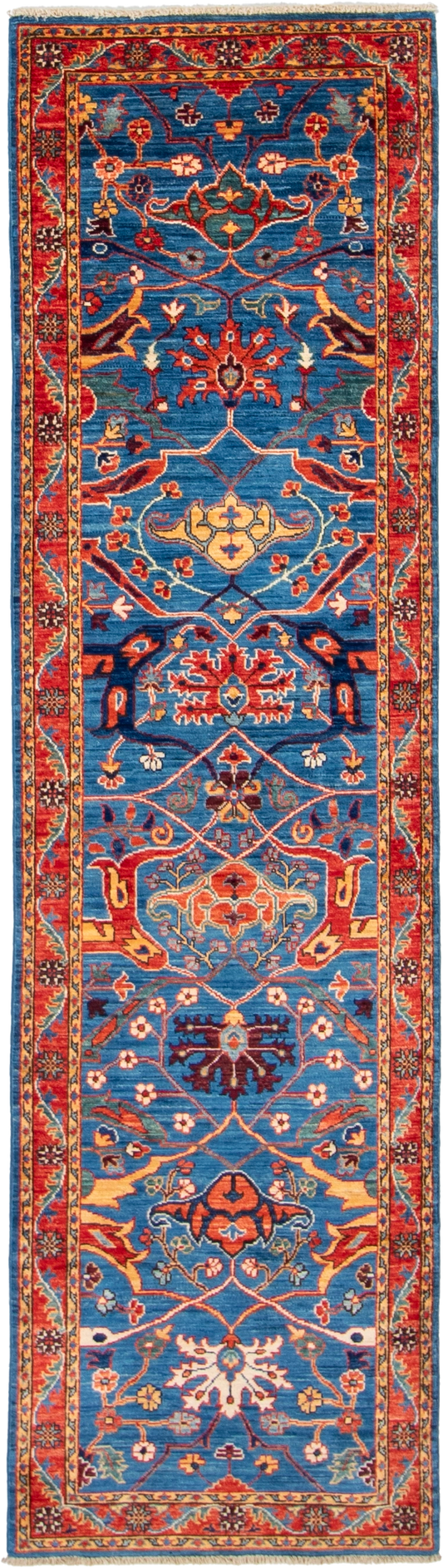 W 2.8 L 9.7 Bijar Runner 100% Wool Hand-Woven All-Over Design - 66684