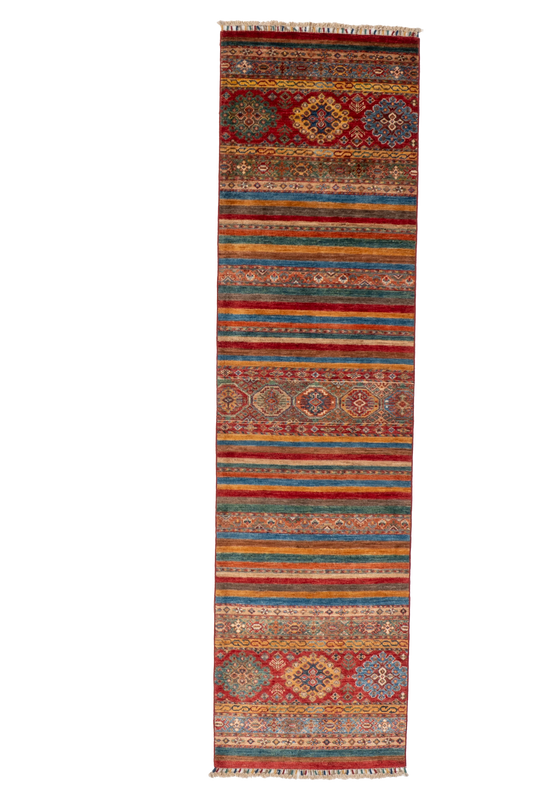 W 2.8 L 10 Baluch Runner 100% Wool Handmade Pakistan All Over Design - 66687