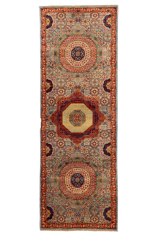 W 2.9 L 8 Heriz Runner 100% Wool Handmade All Over Design - 66688