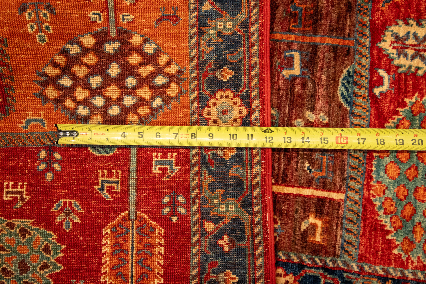 W 2.10 L 8.8 Tree Of Life Runner 100% Wool Handmade All Over Design - 66691