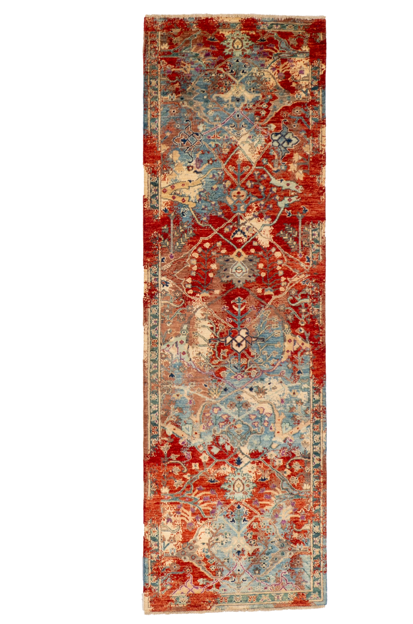 W 2.8 L 8.7 Bijar Runner 100% Wool Handmade All Over Design - 66693