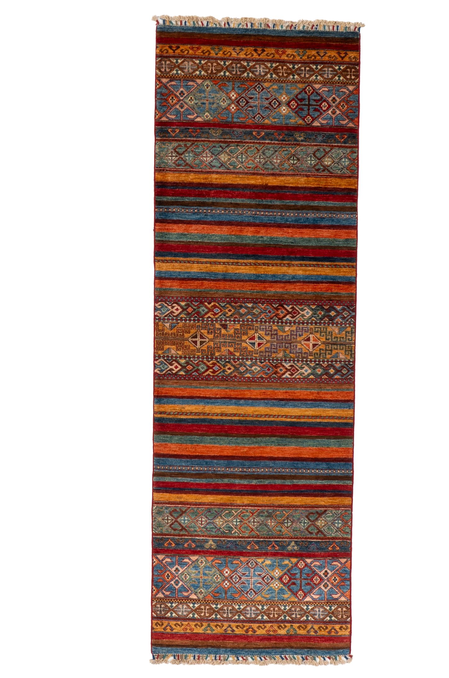 W 2.9 L 8.5 Baluch Runner 100% Wool Handmade All Over Design - 66694