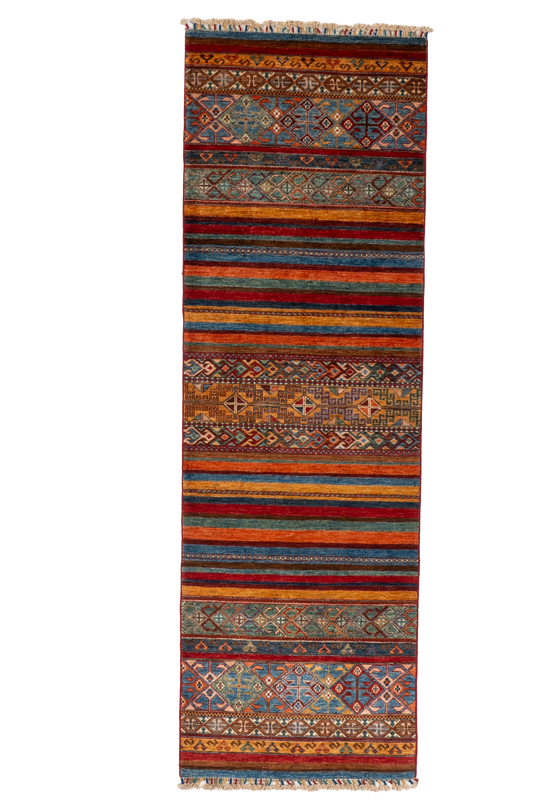 W 2.9 L 8.5 Baluch Runner 100% Wool Handmade All Over Design - 66694