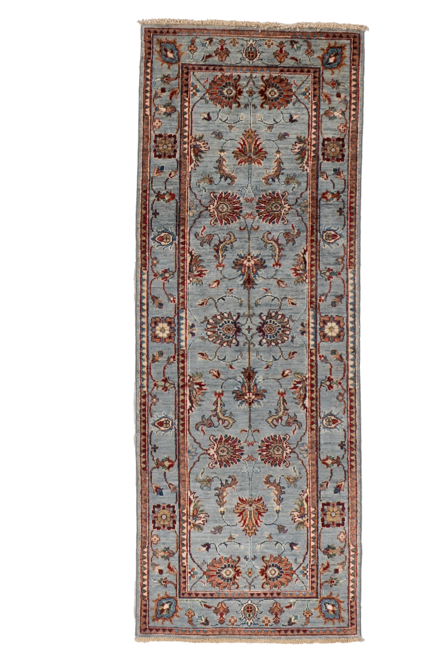 W 2.5 L 6.8 Tabriz 100% Wool Handmade Afghanistan All Over Design - 66696