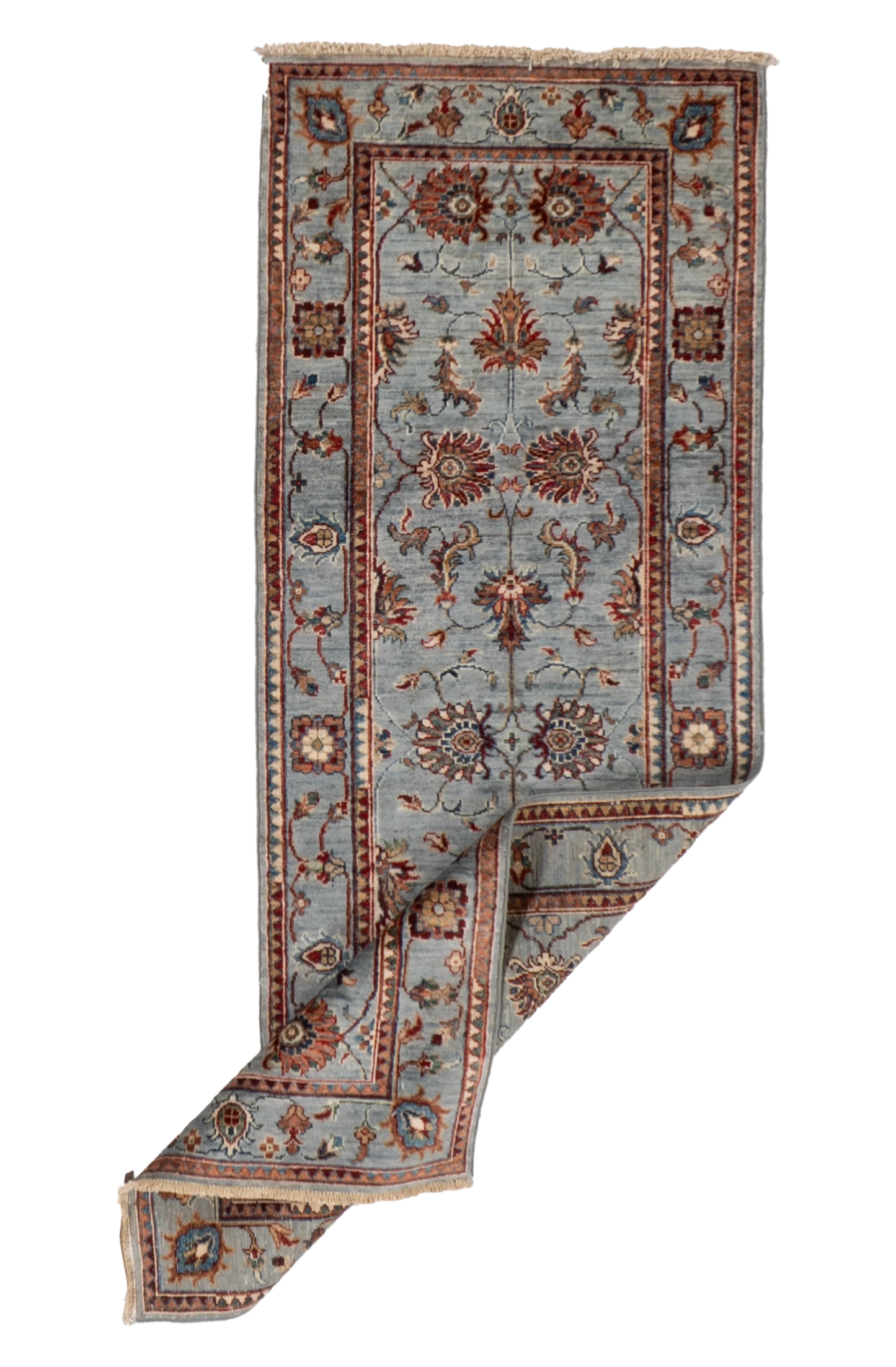 W 2.5 L 6.8 Tabriz 100% Wool Handmade Afghanistan All Over Design - 66696