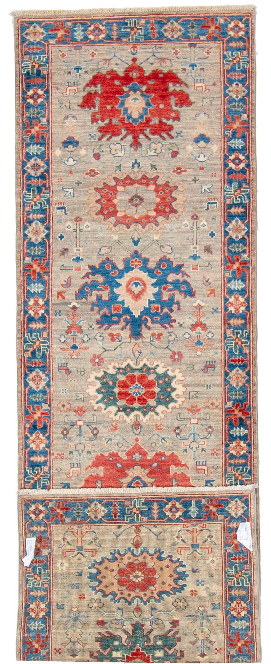 W 2.9 L 9.6 Ziegler 100% Wool Hand-Woven All Over Design - 66697