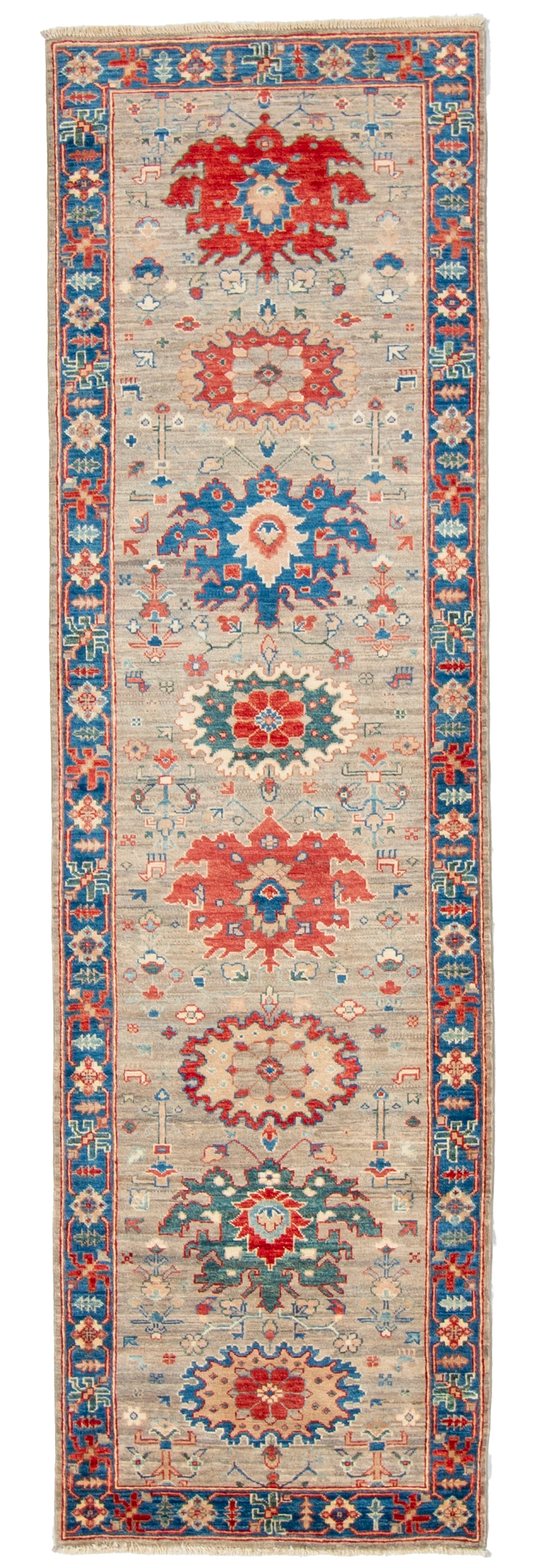 W 2.9 L 9.6 Ziegler 100% Wool Hand-Woven All Over Design - 66697