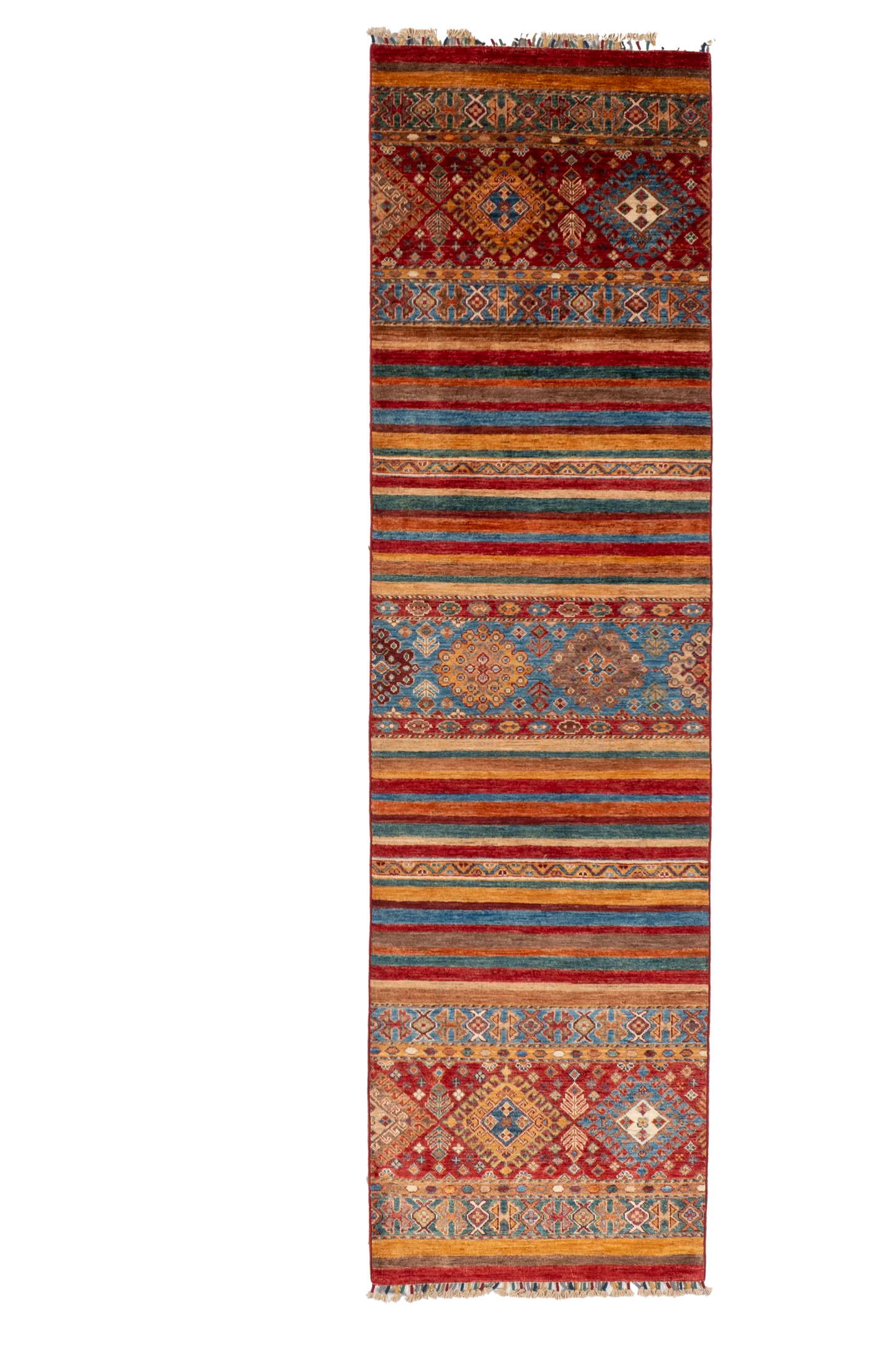 W 2.9 L 10 Baluch Runner 100% Wool Handmade Turkey All Over Design - 66698