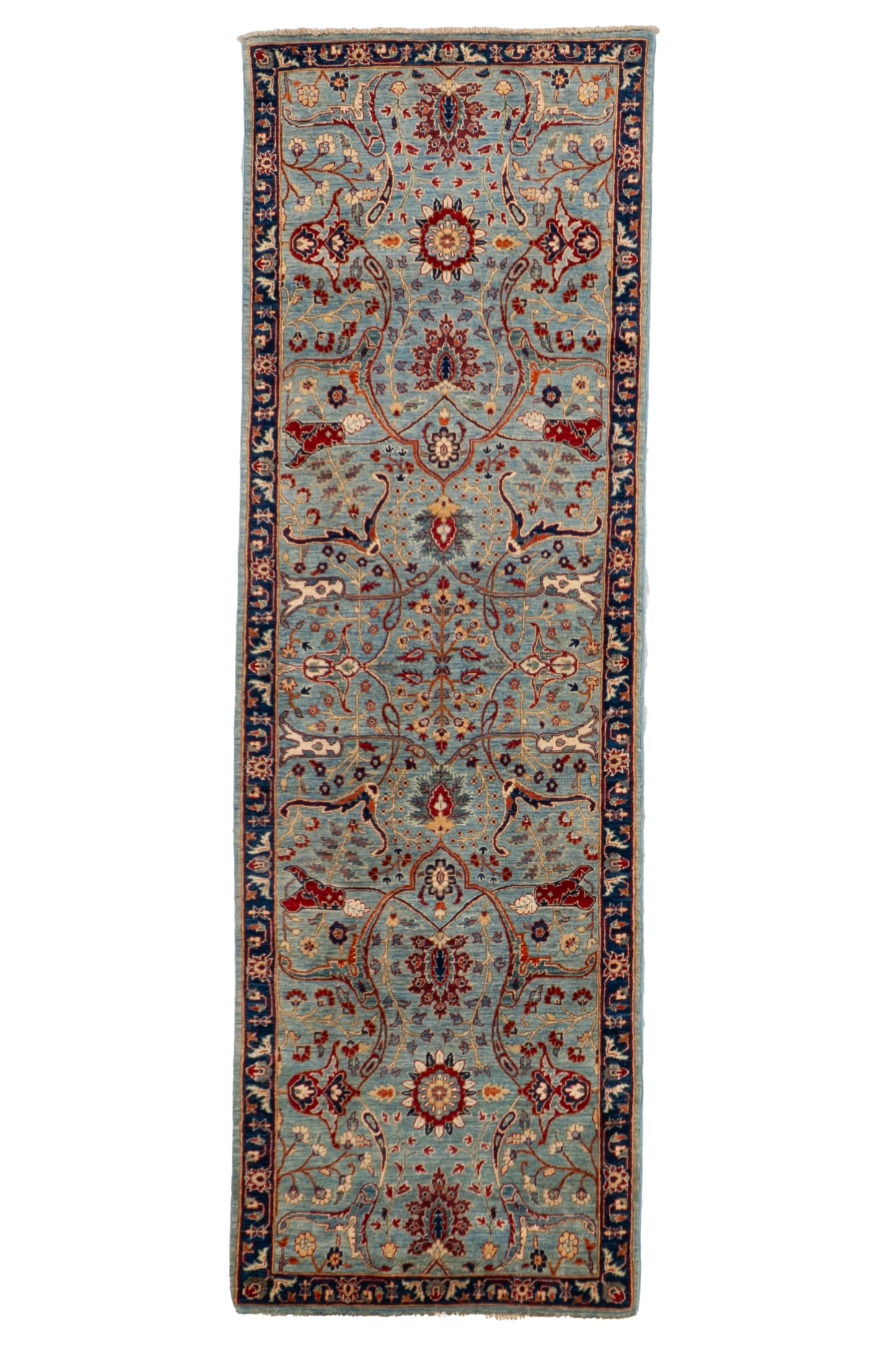 W 2.7 L 8.2 Tabriz Runner 100% Wool Handmade Pakistan All Over Design - 66699