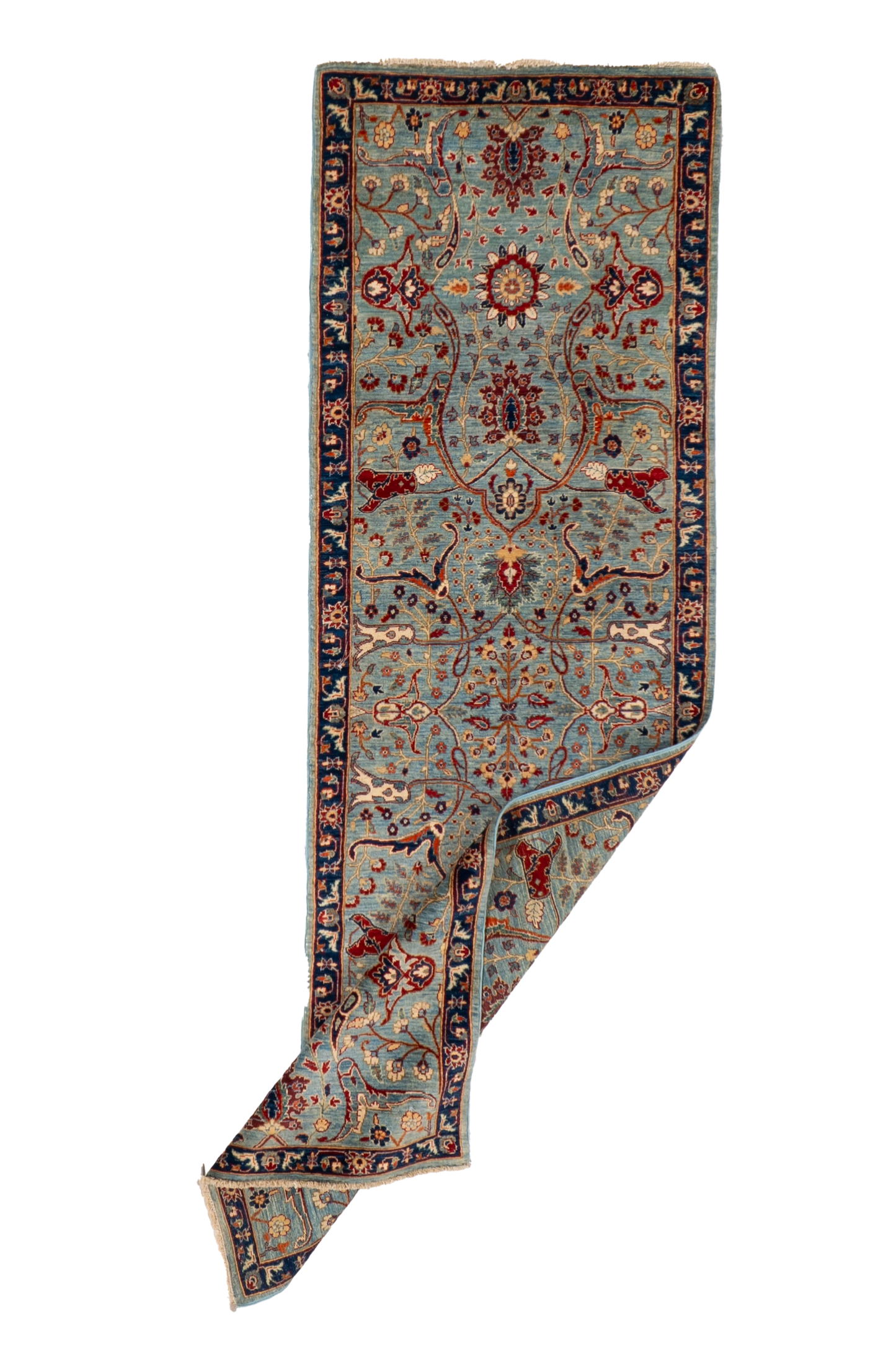 W 2.7 L 8.2 Tabriz Runner 100% Wool Handmade Pakistan All Over Design - 66699