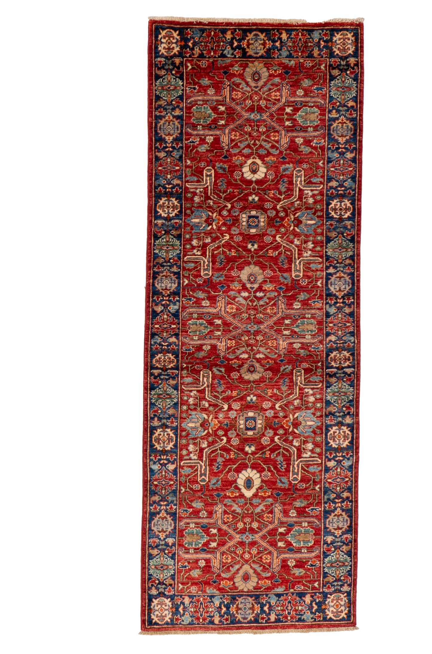 W 2.10 L 7.11 Sultan Abad Runner 100% Wool Handmade Pakistan All Over Design - 66701