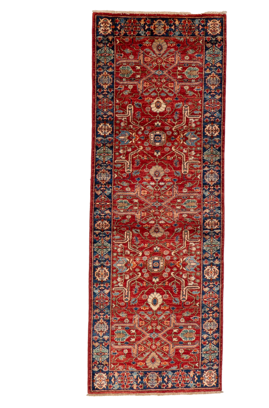 W 2.10 L 7.11 Sultan Abad Runner 100% Wool Handmade Pakistan All Over Design - 66701