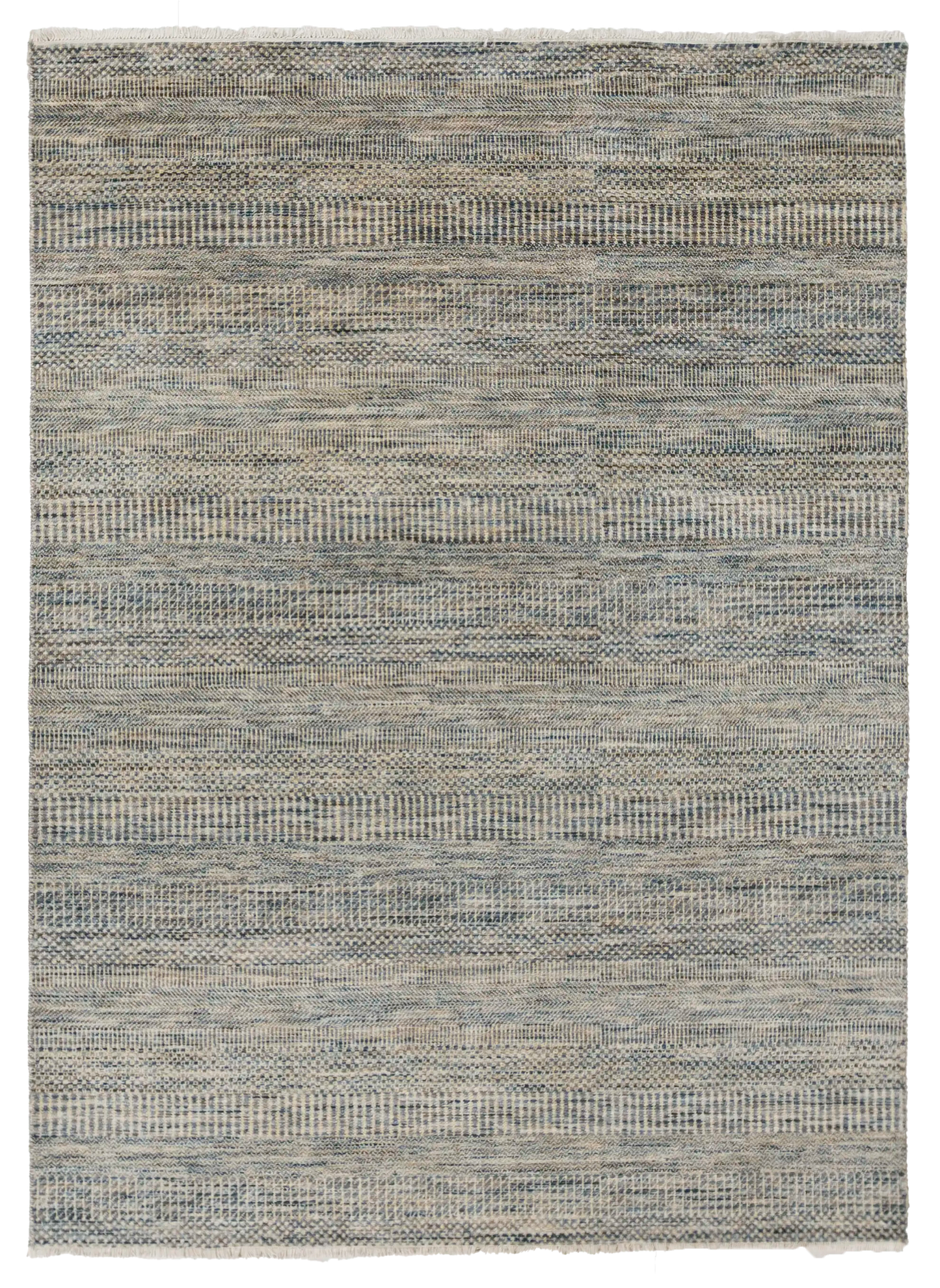 W 5.6 L 7.7 Modern 100% Wool All-Over Design Hand-Woven Rug - 66708