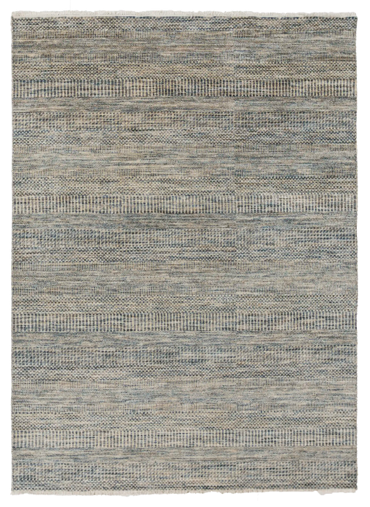 W 5.6 L 7.7 Modern 100% Wool All-Over Design Hand-Woven Rug - 66708