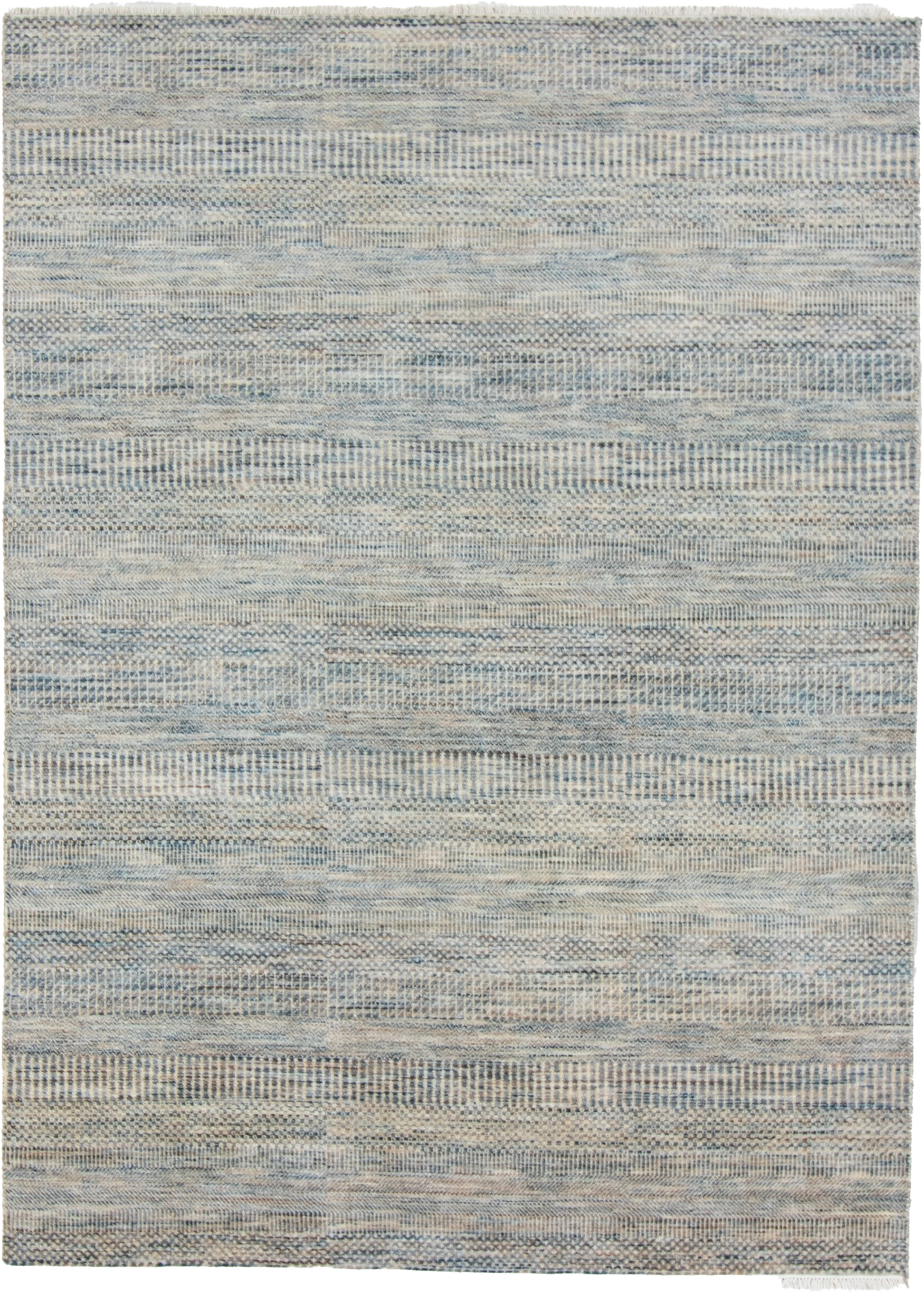 W 5.6 L 7.7 Modern 100% Wool Hand-Woven All-Over Design - 66709