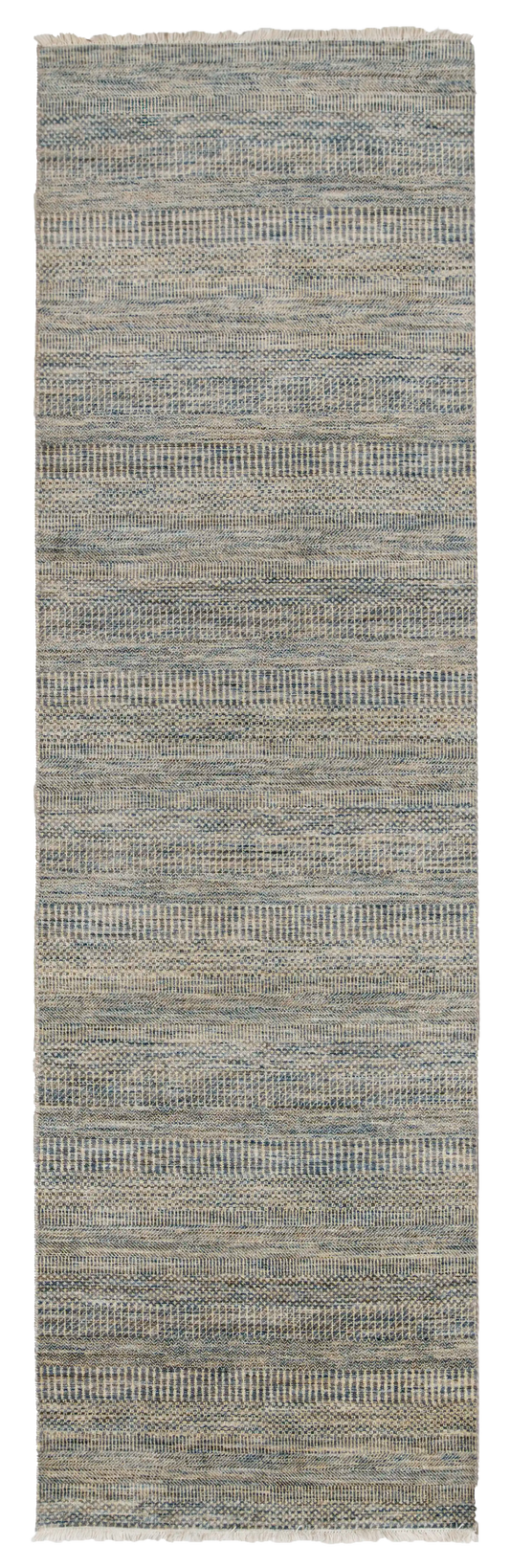 W 3.6 L 12 Modern 100% Wool All-Over Design Hand-Woven Runner - 33710