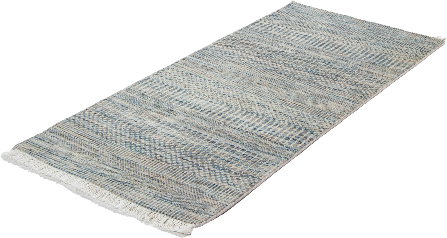 W 2 L 4.3 Modern 100% Wool All-Over Design Hand-Woven Rug - 66711