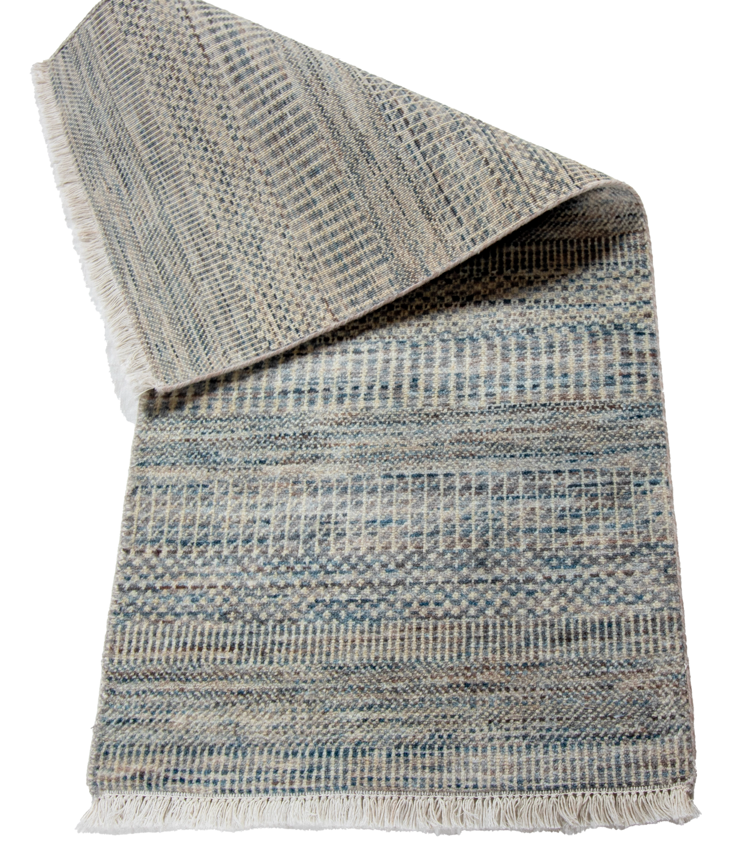 W 2 L 4.3 Modern 100% Wool All-Over Design Hand-Woven Rug - 66711