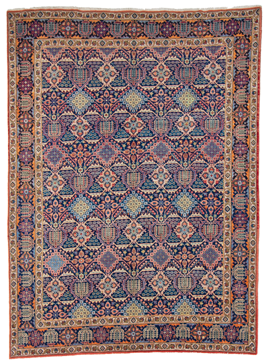 W 8.3 L 11.1 Tabriz 100% Wool Hand-Woven All-Over Design - 66727