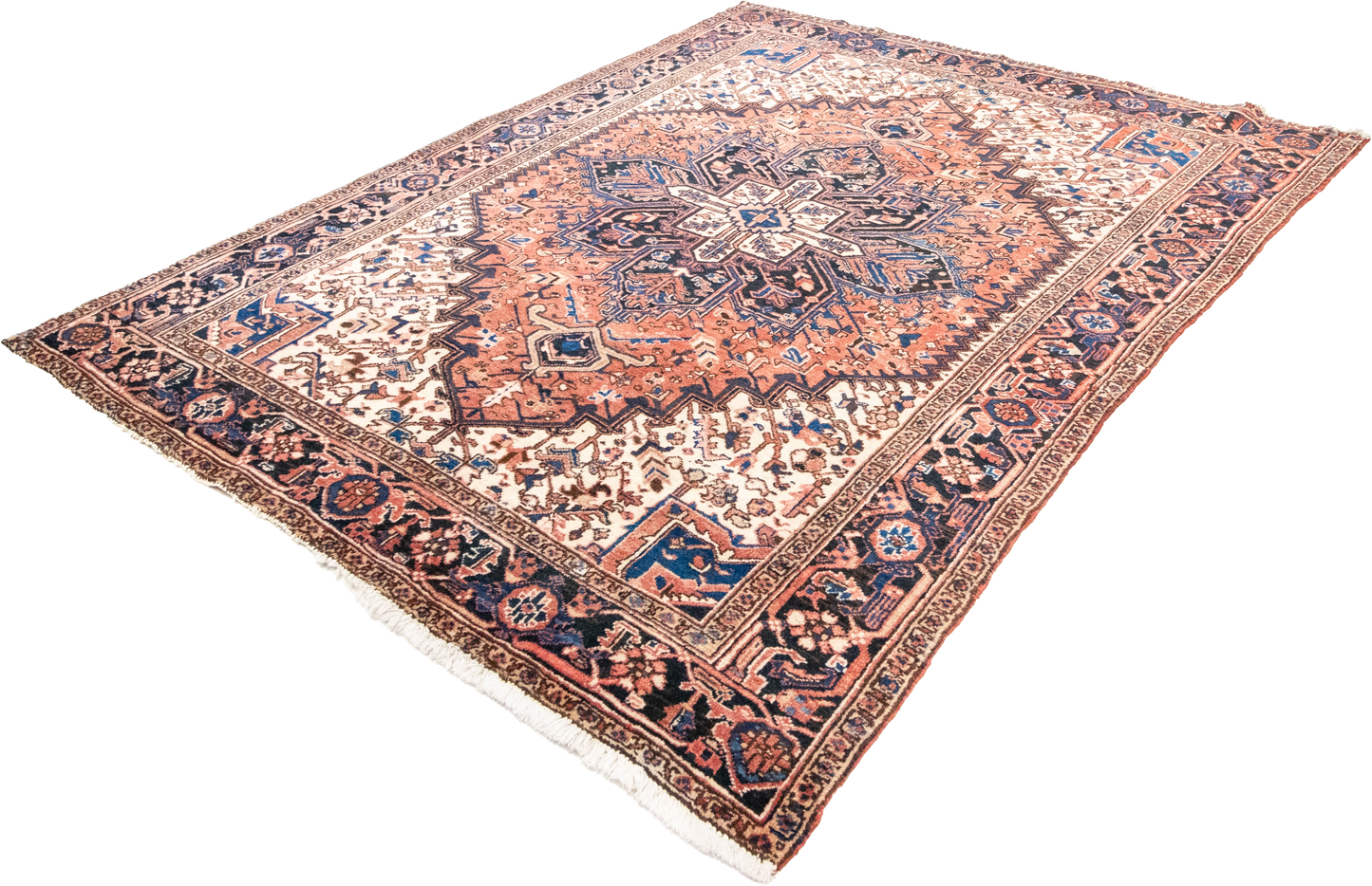 W 6.3 L 8.2 Heriz 100% Wool Hand-Woven All-Over Design - 66730