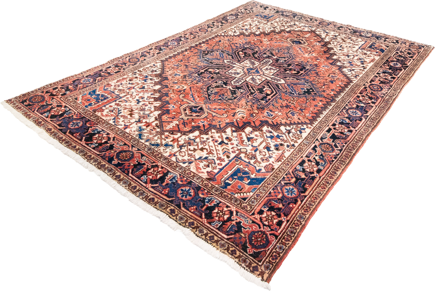 W 6.3 L 8.2 Heriz 100% Wool Hand-Woven All-Over Design - 66730