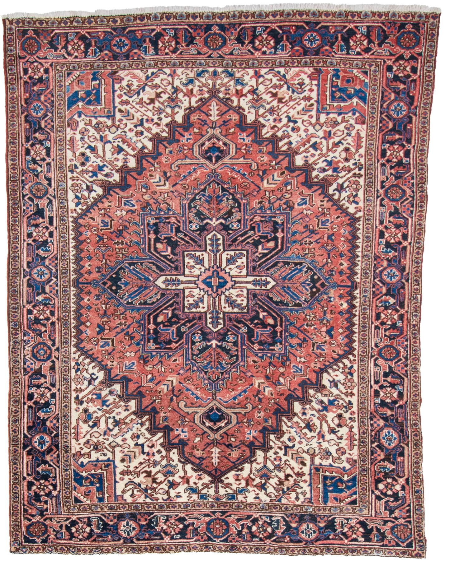 W 6.3 L 8.2 Heriz 100% Wool Hand-Woven All-Over Design - 66730