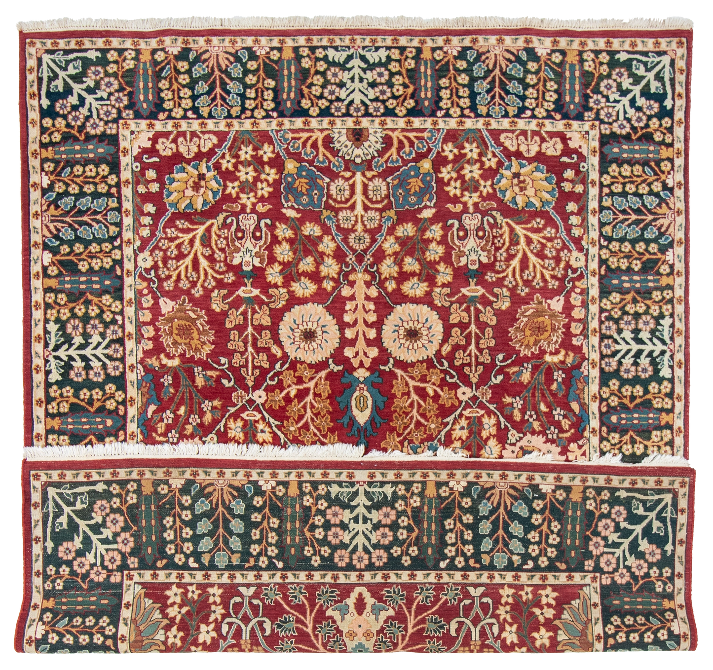 W 7.10 L 9.6 Mahal 100% Wool Hand-Woven All-Over Design - 66734