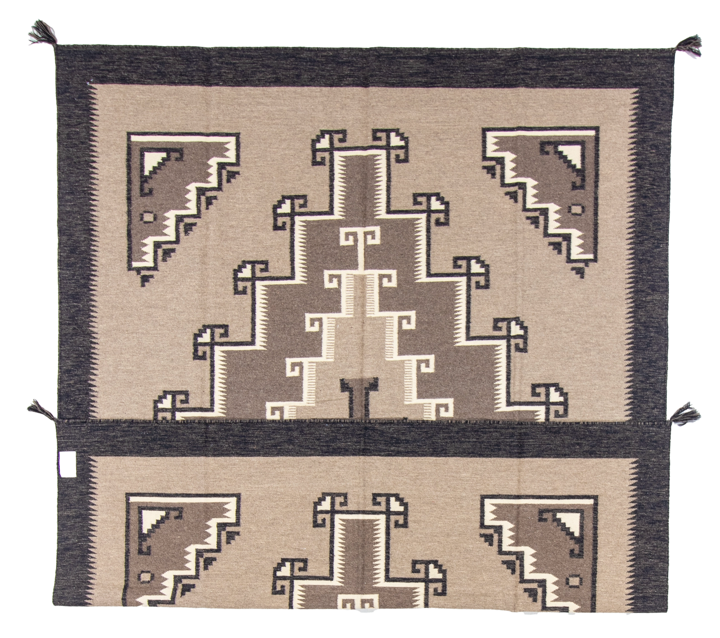 W 8 L 9.9 Kilim 100% Wool Hand-Woven Navajo Design - 66808