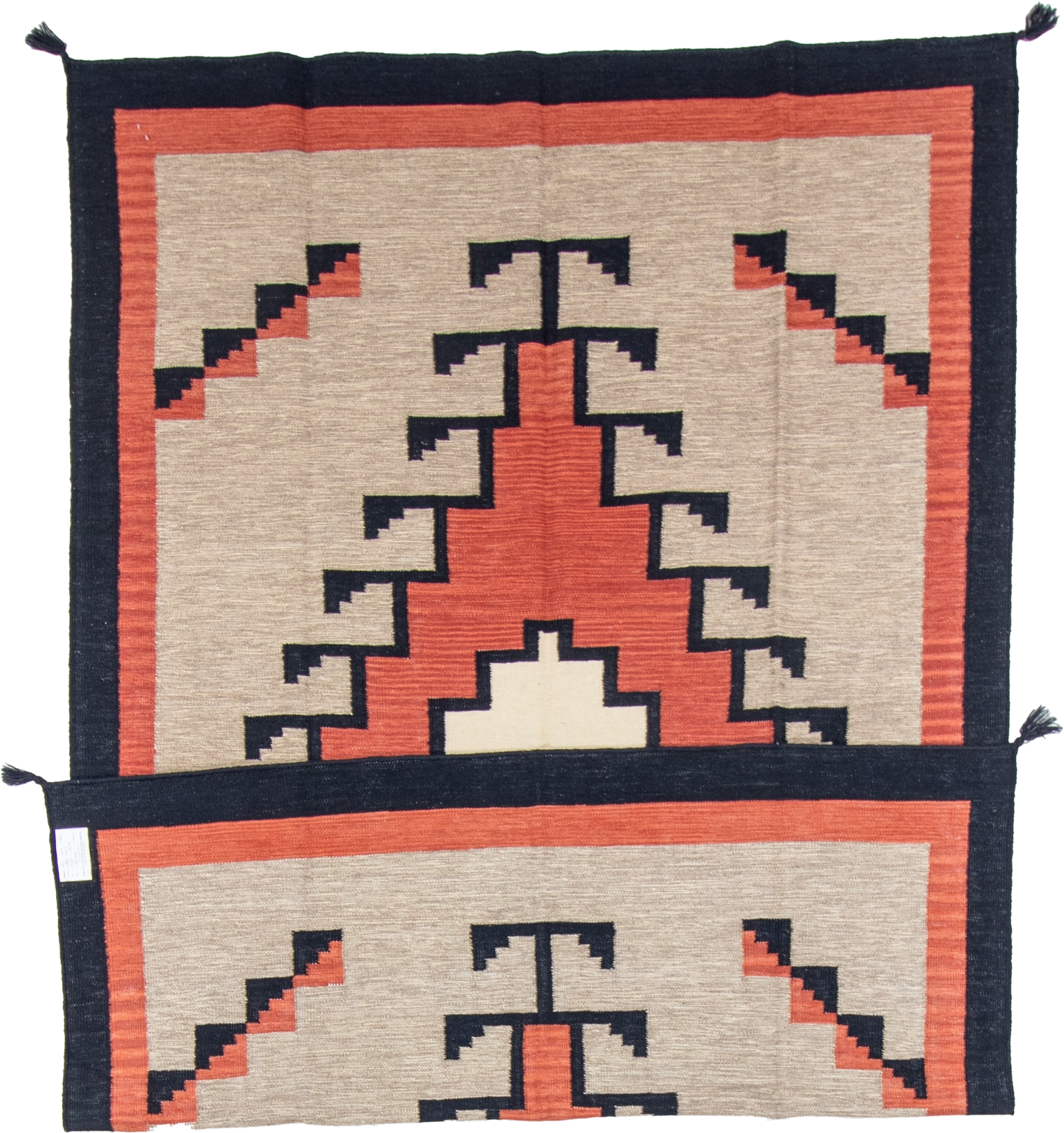 W 6 L 9.1 Kilim 100% Wool Hand-Woven Navajo Design - 66809