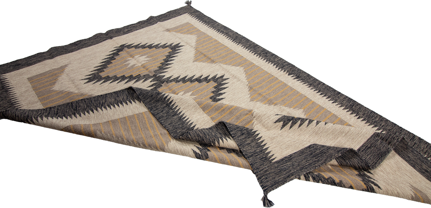 W 6.1 L 8.10 Kilim 100% Wool Hand-Woven Navajo Design - 66810