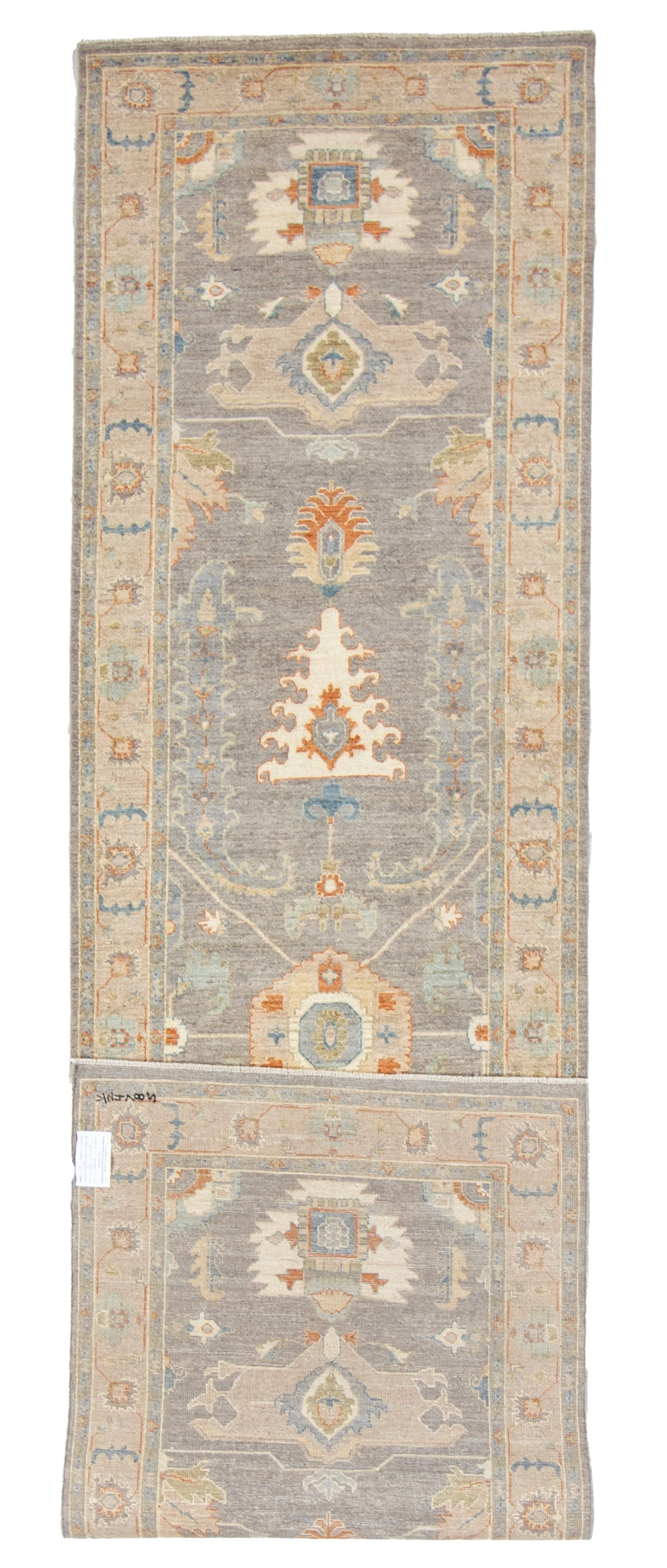 W 3.1 L 11.9 Sultan Abad Runner 100% Wool Hand-Woven Geometric Design - 66822