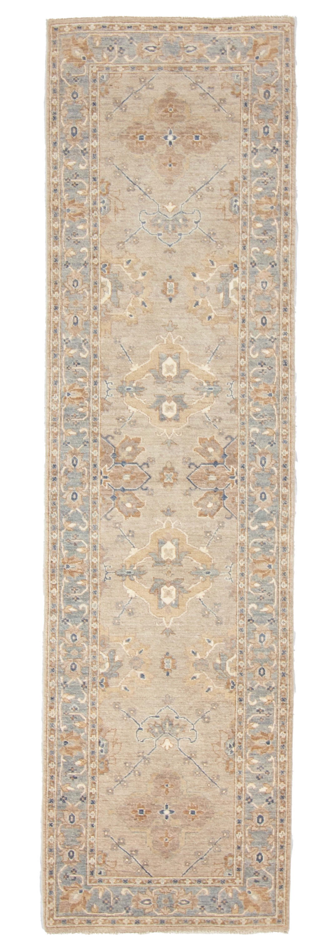 W 2.8 L 9.10 Malayer Runner 100% Wool Hand-Woven All-Over Design - 66828