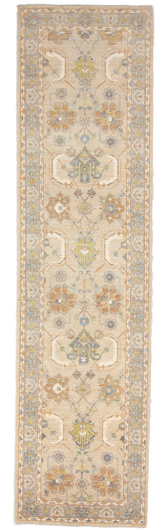 W 3.1 L 11.9 Ziegler Runner 100% Wool Hand-Woven All-Over Design - 66830