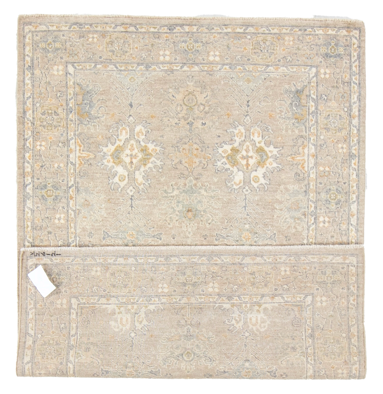 W 4 L 5.9 Mahal 100% Wool Hand-Woven All-Over Design - 66832