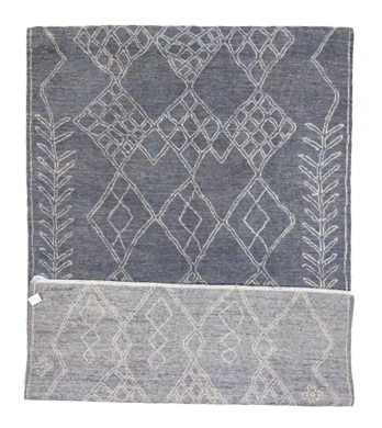 W 5.11 L 9.2 Moroccan 100% Wool Hand-Woven All-Over Design - 66835