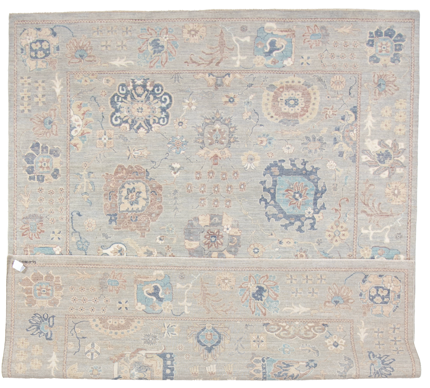 W 8.1 L 10 Sh. Abbas 100% Wool Hand-Woven All-Over Design - 66841